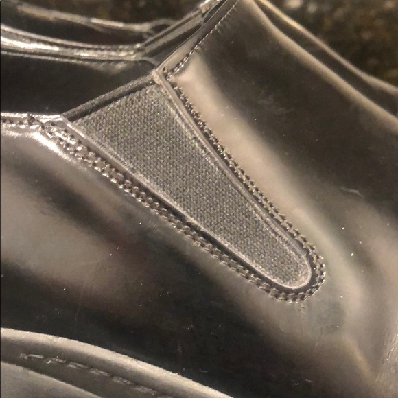 Slip on black men’s loafer; Nike rubber sole main image 4